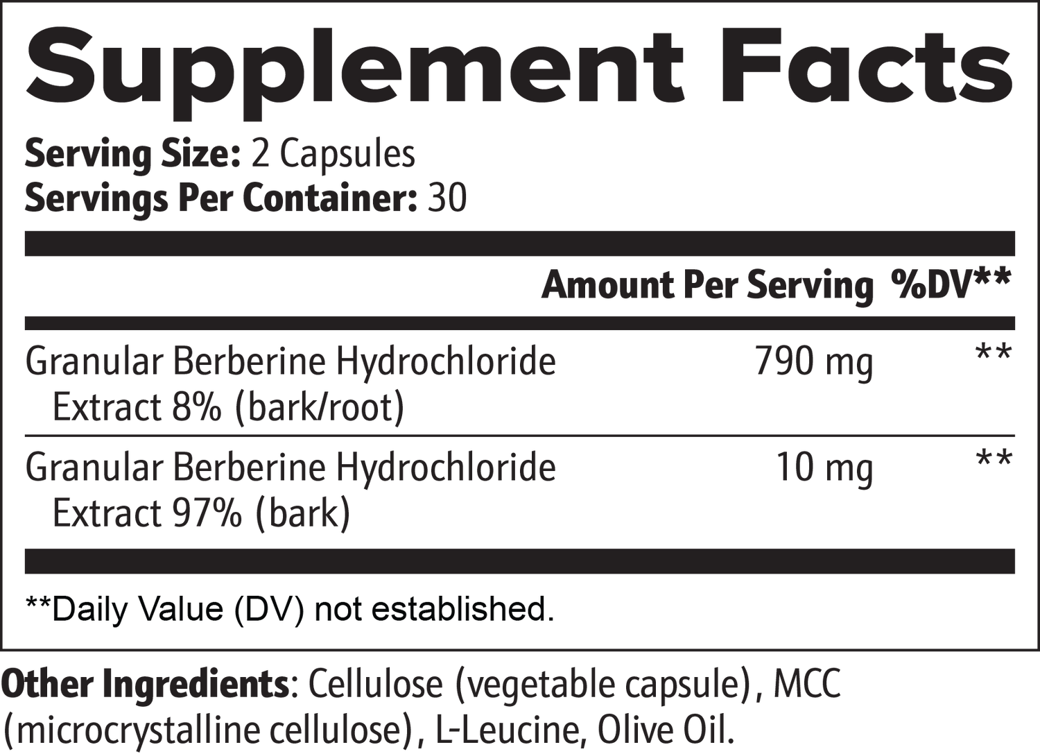 Berberine Blood Sugar Support